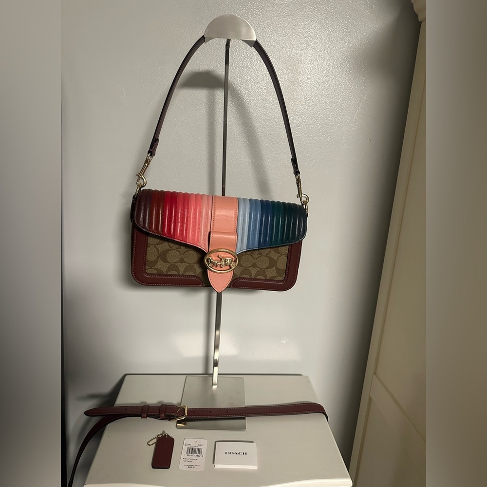 Georgie Rainbow Quilt Coach Bag!